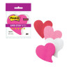 Блоки самоклеящиеся (стикеры) POST-IT Super Sticky "Сердце", КОМПЛЕКТ 2 шт., по 75 л., розовые/белые, 7350-HRT по низкой цене оптом 