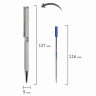 Ручка подарочная шариковая GALANT "Stiletto Chrome", тонкий корпус, серебристый, хромированные детали, пишущий узел 0,7 мм, синяя, 140528 по низкой цене оптом 