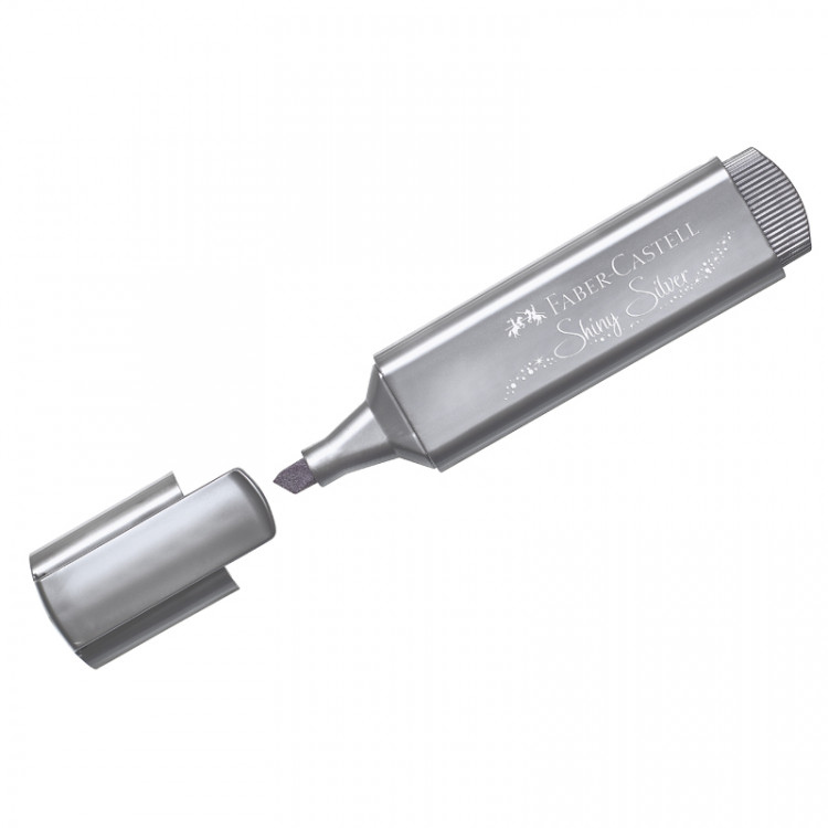 Текстовыделитель Faber-Castell "TL 46 Metallic" мерцающий серебряный, 1-5мм по низкой цене оптом 
