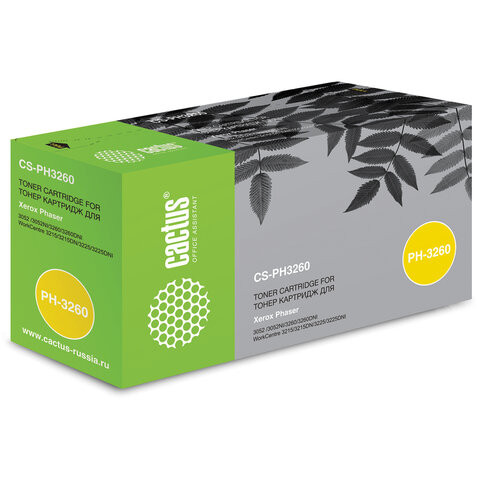 Тонер-картридж CACTUS (CS-PH3260) для XEROX WorkCentre 3215/3225/Phaser 3052/3260, ресурс 3000 стр. по низкой цене оптом 