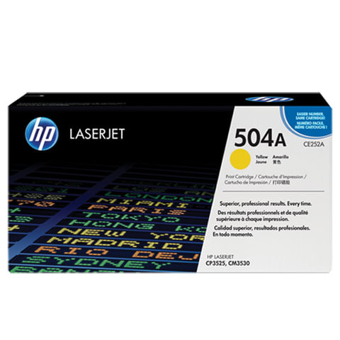 Картридж лазерный HP (CE252A) ColorLaserJet CP3525/CM3530, желтый, оригинальный, ресурс 7000 страниц по низкой цене оптом 