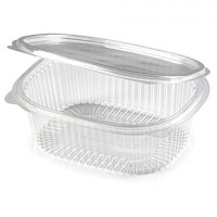 Одноразовый контейнер овальный 500мл С КРЫШКОЙ ЮП-РКС КОМПЛЕКТ 360шт прозрачный ПЭТ,, ЮУПМ6131