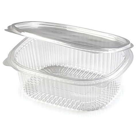 Одноразовый контейнер овальный 500мл С КРЫШКОЙ ЮП-РКС КОМПЛЕКТ 360шт прозрачный ПЭТ,, ЮУПМ6131