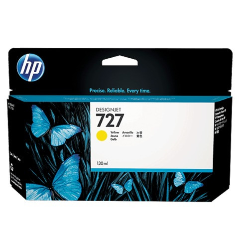 Картридж струйный для плоттера HP (B3P21A) Designjet T920/1500, №727, желтый, 130 мл, оригинальный по низкой цене оптом 