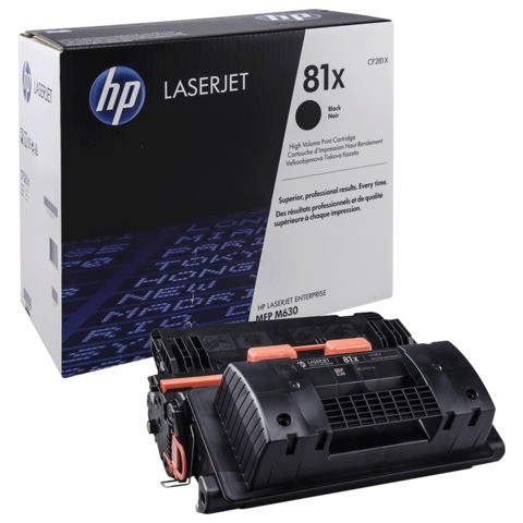 Картридж лазерный HP (CF281X) LaserJet M605/M606/M630, №81X, оригинальный, увеличенный ресурс 25000 страниц по низкой цене оптом 