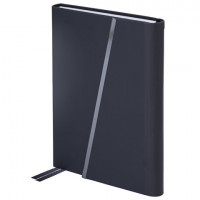 Ежедневник недатированный А5 145х213мм BRAUBERG "Vogue", под кожу, магнитный клапан, 160л, черный, 116223