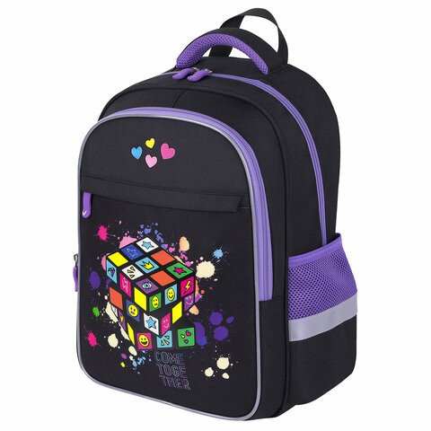 Рюкзак BRAUBERG FAVOUR, 2 отделения, 3 кармана, "Bright cube", 40х29х15 см, 271418 по низкой цене оптом 