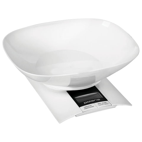 Весы кухонные POLARIS PKS 0323DL, электронный дисплей, чаша, max вес 3 кг, тарокомпенсация, пластик по низкой цене оптом 