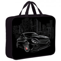 Папка на молнии с ручками BRAUBERG А4, 1 отделение, полиэстер, 80 мм, "City car", 271486