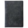 Обложка для паспорта "Passport Map", мягкая экокожа, графитовая, STAFF, 238875 по низкой цене оптом 