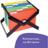 Подставка для подвесных папок BRAUBERG (Италия), до 40 папок А4/Foolscap, 410х275х320 мм, черная, 235344 по низкой цене оптом 