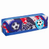 Пенал ЮНЛАНДИЯ, 1 отделение, полиэстер, "Football", синий, 19х4х6 см, 270270 по низкой цене оптом 