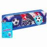 Пенал ЮНЛАНДИЯ, 1 отделение, полиэстер, "Football", синий, 19х4х6 см, 270270 по низкой цене оптом 
