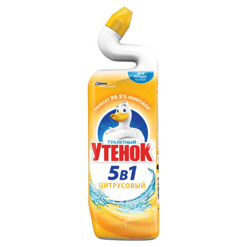 Средство для уборки туалета 900 мл ТУАЛЕТНЫЙ УТЕНОК "Цитрусовый", 696895 по низкой цене оптом 