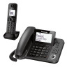 Радиотелефон PANASONIC KX-TGF310RUM + дополнительный проводной телефон, память на 100 ном, ЖК-диспл, АОН, повтор, спикерфон, серый по низкой цене оптом 