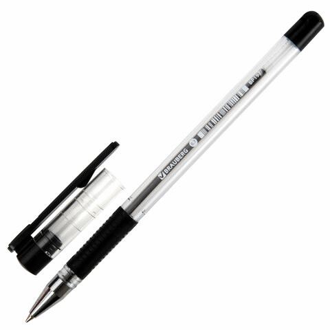 Ручка шариковая с грипом BRAUBERG "X-Writer", ЧЕРНАЯ, узел 0,7 мм, линия письма 0,35 мм, 142404 по низкой цене оптом Краснодар, Москва, Уфа, Казань, Барнаул, Владивосток, Хабаровск, Сахалин, Красноярск, Екатеренбург, 
