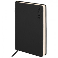 Ежедневник датированный 2026 А5 138х213мм BRAUBERG Essential, под кожу, держатель, черный, 117394