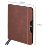 Ежедневник датированный 2026 А5 151х213мм BRAUBERG Note, под кожу, держатель для ручки, коричневый, 117515 по низкой цене оптом Ежедневник датированный 2026 А5 151х213мм BRAUBERG Note, под кожу, держатель для ручки, коричневый, 117515 по низкой цене оптом