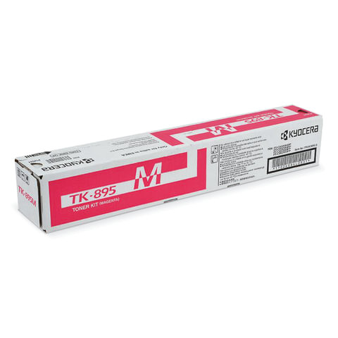 Тонер-картридж KYOCERA (TK-895M) FS-C8020MFP/C8025MFP/C8520MFP/C8525MFP, пурпурный, оригинальный, ресурс 6000 страниц, 1T02K0BNL0 по низкой цене оптом 