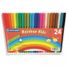 Фломастеры 24 ЦВЕТА CENTROPEN "Rainbow Kids", круглые, смываемые, вентилируемый колпачок, 7550/24ET, 7 7550 2402 по низкой цене оптом 