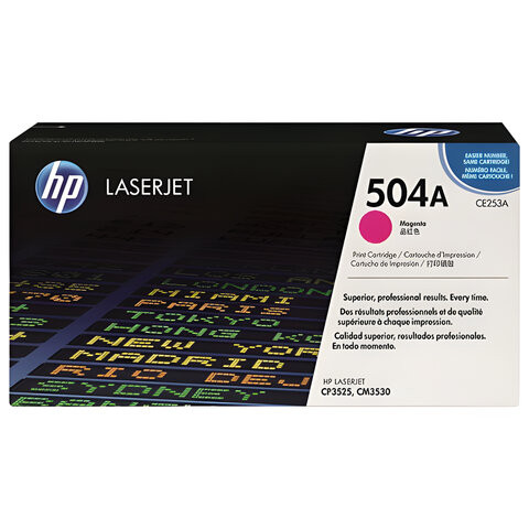Картридж лазерный HP (CE253A) ColorLaserJet CP3525/CM3530, пурпурный, оригинальный, ресурс 7000 страниц по низкой цене оптом 