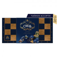 Чай RICHARD "Royal Chess", подарочный НАБОР в форме шахматной доски, 32 пирамидки по 1,7 г, 100831