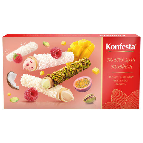 Конфеты глазированные KONFESTA Ассорти вкусов с манго, малиной, фисташкой 150 г по низкой цене оптом Конфеты глазированные KONFESTA Ассорти вкусов с манго, малиной, фисташкой 150 г по низкой цене оптом