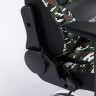Кресло компьютерное BRABIX "Military GM-140", две подушки, экокожа, черное с рисунком милитари, 532802