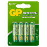Батарейки КОМПЛЕКТ 4 шт. GP GreenCell AA (R6, 15G), солевые, пальчиковые, блистер, 15, 15G-2CR4 по низкой цене оптом 