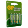 Батарейки КОМПЛЕКТ 4 шт. GP GreenCell AA (R6, 15G), солевые, пальчиковые, блистер, 15, 15G-2CR4 по низкой цене оптом 