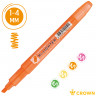 Набор текстовыделителей Crown "Multi Hi-Lighter" 4цв., 1-4мм, чехол с европодвесом по низкой цене оптом Краснодар, Москва, Уфа, Казань, Барнаул, Владивосток, Хабаровск, Сахалин, Красноярск, Екатеренбург, 