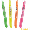 Набор текстовыделителей Crown "Multi Hi-Lighter" 4цв., 1-4мм, чехол с европодвесом по низкой цене оптом Краснодар, Москва, Уфа, Казань, Барнаул, Владивосток, Хабаровск, Сахалин, Красноярск, Екатеренбург, 