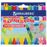 Восковые карандаши утолщенные BRAUBERG, НАБОР 12 цветов, 222966 по низкой цене оптом 