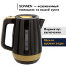 Чайник SONNEN KT-1776, 1,7 л, 2200 Вт, закрытый нагревательный элемент, пластик, черный/горчичный, 453418 по низкой цене оптом Краснодар, Москва, Уфа, Казань, Барнаул, Владивосток, Хабаровск, Сахалин, Красноярск, Екатеренбург, 
