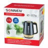 Чайник SONNEN KT-1776, 1,7 л, 2200 Вт, закрытый нагревательный элемент, пластик, черный/горчичный, 453418 по низкой цене оптом Краснодар, Москва, Уфа, Казань, Барнаул, Владивосток, Хабаровск, Сахалин, Красноярск, Екатеренбург, 