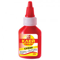 Клей ПВА-М ЛУЧ "Супер" (бумага, картон, кожа, ткань, дерево, стекло, фотографии), 25 г, 18С 1187-08