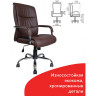 Кресло офисное BRABIX "Space EX-508", экокожа, хром, коричневое, 531164 по низкой цене оптом Краснодар, Москва, Уфа, Казань, Барнаул, Владивосток, Хабаровск, Сахалин, Красноярск, Екатеренбург, 