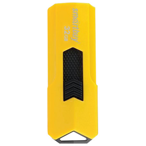 Флеш-диск 32 GB SMARTBUY Stream USB 2.0, желтый, SB32GBST-Y по низкой цене оптом Краснодар, Москва, Уфа, Казань, Барнаул, Владивосток, Хабаровск, Сахалин, Красноярск, Екатеренбург, 