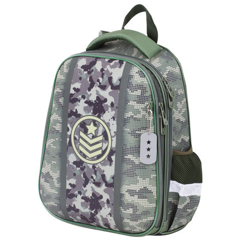 Ранец BRAUBERG PREMIUM, 2 отделения, с брелком, "Army", 38х29х16 см, 228783 по низкой цене оптом 