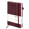 Ежедневник датированный 2026 А5 138x213мм BRAUBERG Wood, под кожу, держатель для ручки, бордо, 117107 по низкой цене оптом 