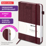 Ежедневник датированный 2026 А5 138x213мм BRAUBERG Wood, под кожу, держатель для ручки, бордо, 117107 по низкой цене оптом 