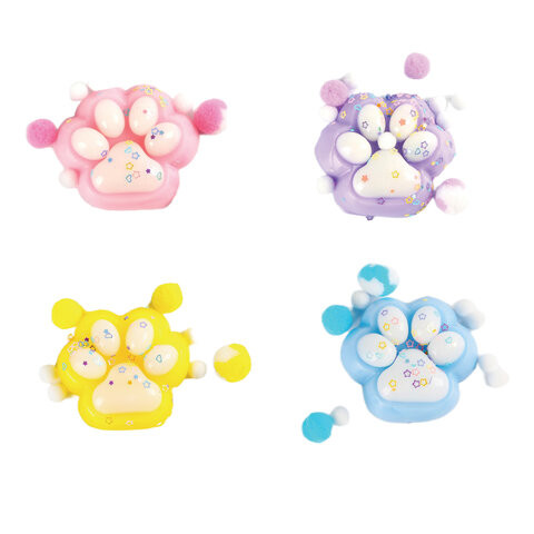 Игрушка-антистресс "ДВУХЦВЕТНАЯ КОШАЧЬЯ ЛАПКА С ПОМПОНАМИ", 7*6см, ассорти 4 вида, дисплей, JOLLY JOT (ДЖОЛЛИ ДЖОТ), 665768 по низкой цене оптом Игрушка-антистресс "ДВУХЦВЕТНАЯ КОШАЧЬЯ ЛАПКА С ПОМПОНАМИ", 7*6см, ассорти 4 вида, дисплей, JOLLY JOT (ДЖОЛЛИ ДЖОТ), 665768 по низкой цене оптом