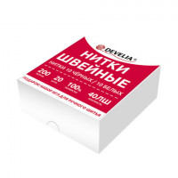 Нитки швейные 40ЛШ 200 м, полиэстер, НАБОР 20 шт, белый/черный, в ПОДАРОК иглы, DEVELIA (Девелиа), 609623