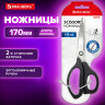 Ножницы BRAUBERG "BOMB", 170 мм, графитовый цвет, 2-х сторонняя заточка, эргономичные, 238857 по низкой цене оптом Ножницы BRAUBERG "BOMB", 170 мм, графитовый цвет, 2-х сторонняя заточка, эргономичные, 238857 по низкой цене оптом