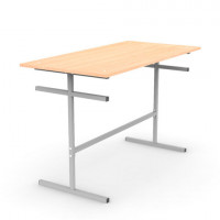 Стол для столовых на 6 мест "ССТ 1500", 1500х600х760 мм, рост 6, каркас металл, ЛДСП, цвет бук