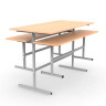 Стол для столовых на 6 мест "ССТ 1500", 1500х600х760 мм, рост 6, каркас металл, ЛДСП, цвет бук по низкой цене оптом Стол для столовых на 6 мест "ССТ 1500", 1500х600х760 мм, рост 6, каркас металл, ЛДСП, цвет бук по низкой цене оптом