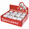 Ластик BRAUBERG "Game", 24х24х24 мм, белый, ассорти, 223605 по низкой цене оптом Краснодар, Москва, Уфа, Казань, Барнаул, Владивосток, Хабаровск, Сахалин, Красноярск, Екатеренбург, 