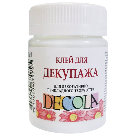 Клей для декупажа "Декола", 50 мл, в банке, 8628932 по низкой цене оптом 