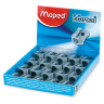 Точилка MAPED (Франция) "Metal", металлическая, классический дизайн, дисплей, 506600 по низкой цене оптом Краснодар, Москва, Уфа, Казань, Барнаул, Владивосток, Хабаровск, Сахалин, Красноярск, Екатеренбург, 