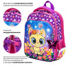 Ранец BRAUBERG QUADRO, 3 отделения, с брелком, "Charming kitten", 37х28х18 см, 270602 по низкой цене оптом Краснодар, Москва, Уфа, Казань, Барнаул, Владивосток, Хабаровск, Сахалин, Красноярск, Екатеренбург, 